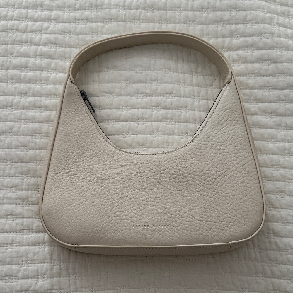 Status Anxiety Creamy White Leather Shoulder Bag
